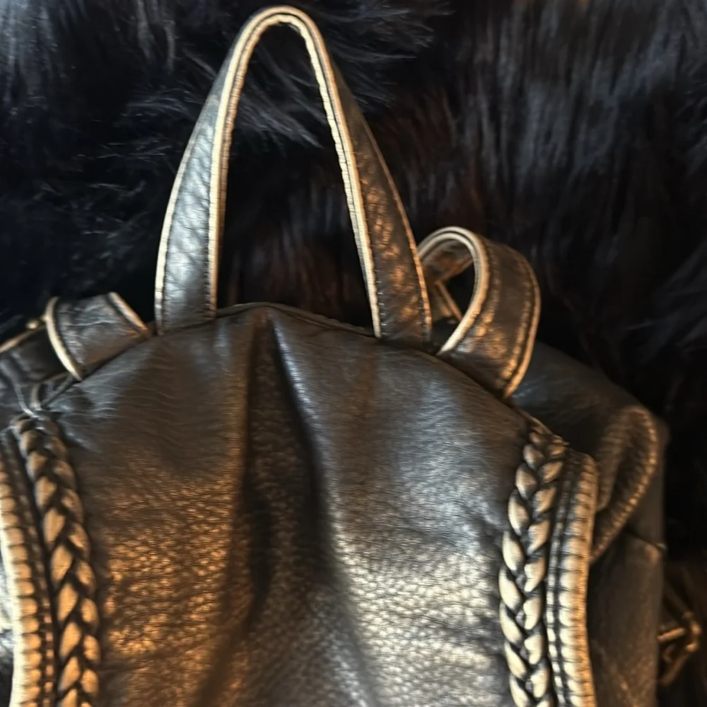 MontanaWest Backpack purse. Brown & Gold Color. - Picture 8 of 8